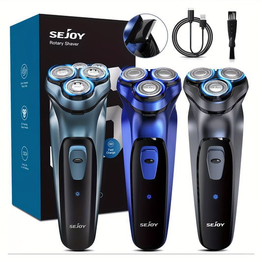 [3D Floating Head] Electric Razor for Men, Electric Face Shaver, Cordless Washable Rechargeable Shaving Machines, Advanced Dry&Wet, Pop-up Trimmer, Fast Charging, Best Gift