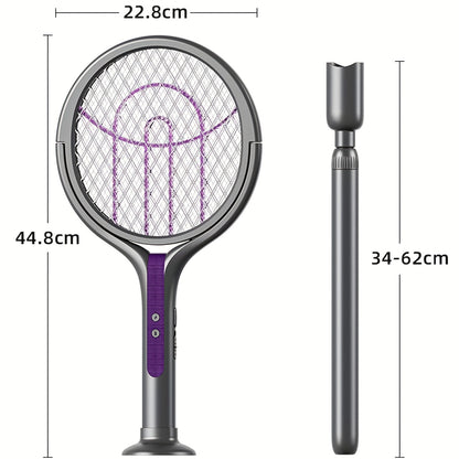 USB Rechargeable Foldable Retractable Mosquito Swatter, Insect Killer And Safety Net for Home, Outdoor, Yard, Camping, Mosquito Rechargeable, Mosquito Repellent Rechargeable, Mosquito Trap, Outdoor Pest Control, Camping Essentials, Portable Device