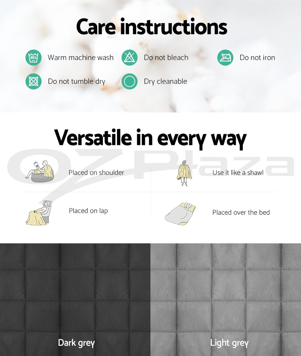 Giselle Weighted Blanket 7KG 9KG Kids 5KG 11/2.3KG Adult Relax Heavy Gravity