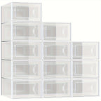 Clear Drop-Front Shoe Storage Box Set detail view 2 for Australian shoppers