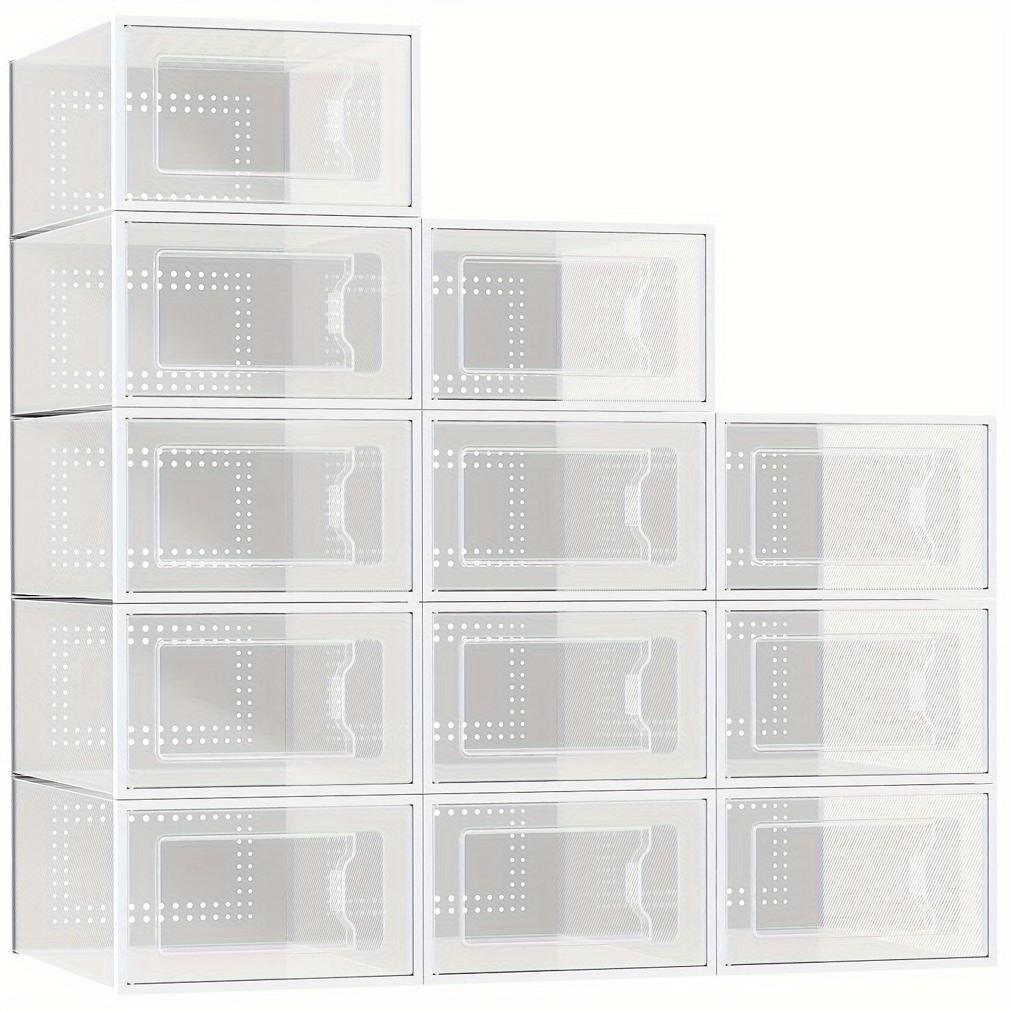 Clear Drop-Front Shoe Storage Box Set detail view 2 for Australian shoppers
