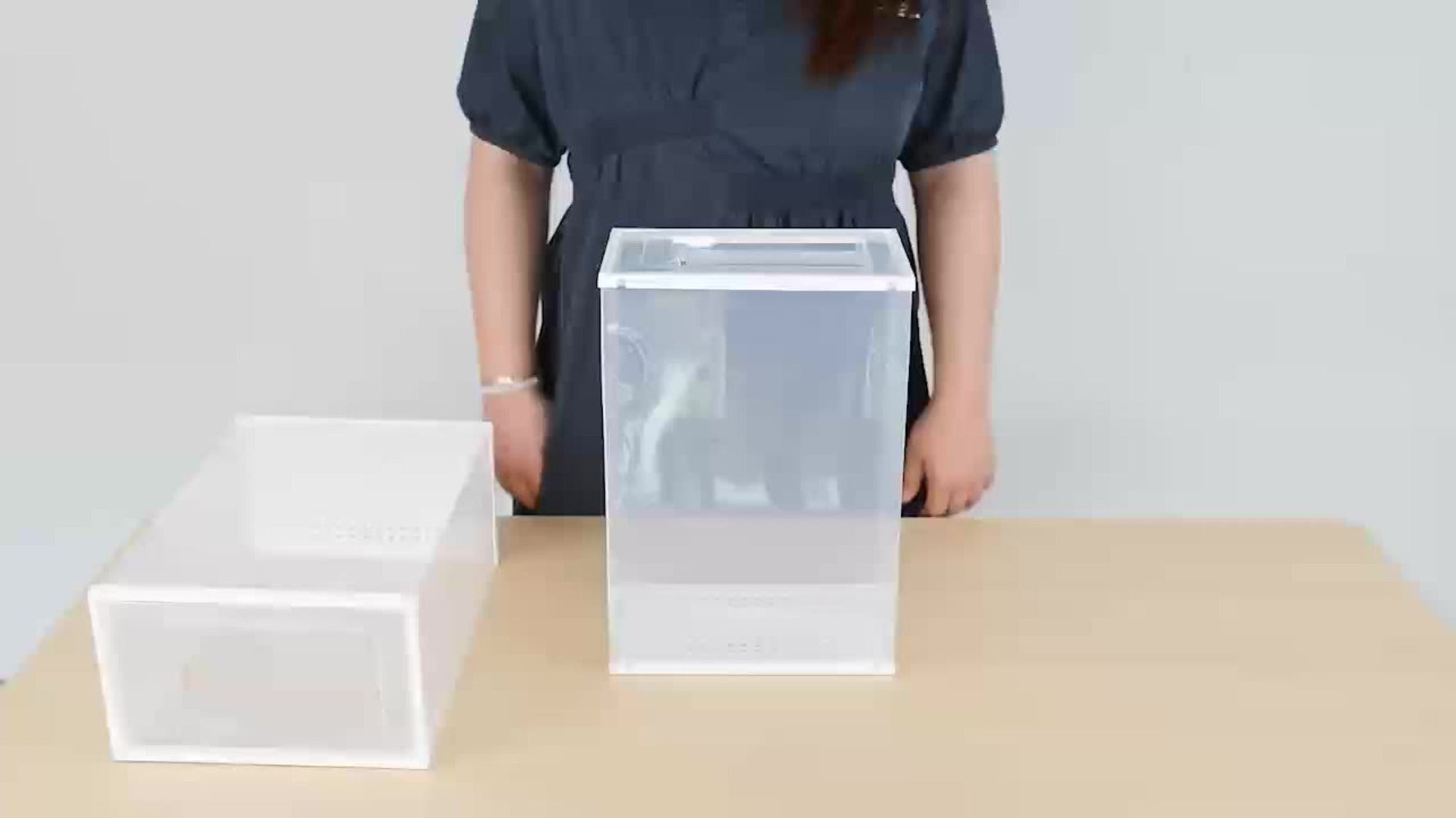 Clear Drop-Front Shoe Storage Box Set - sneakers, boots and wardrobe – additional product view 9