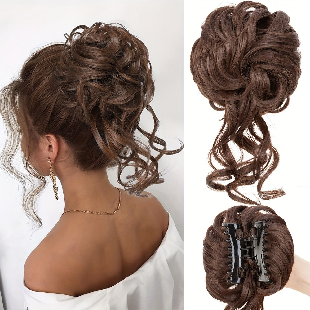 Clip-In Messy Bun Hairpiece - Flexible wrap-around fit – additional product view 43