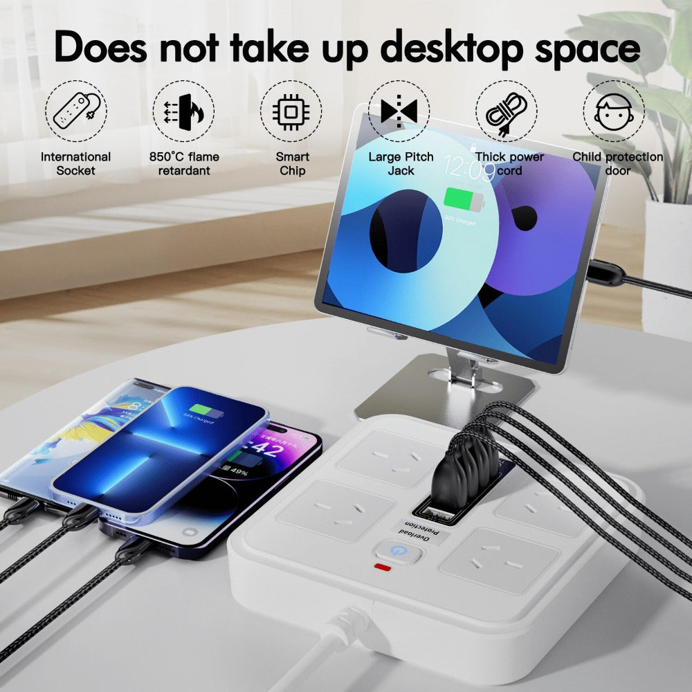 Compact Power Board — For Home and Office Use – product detail angle