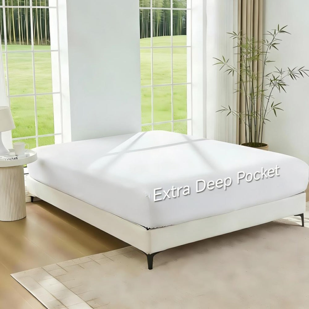 Cooling Bamboo Fitted Sheet – 40cm Deep Pocket for Hot Sleepers – additional product view