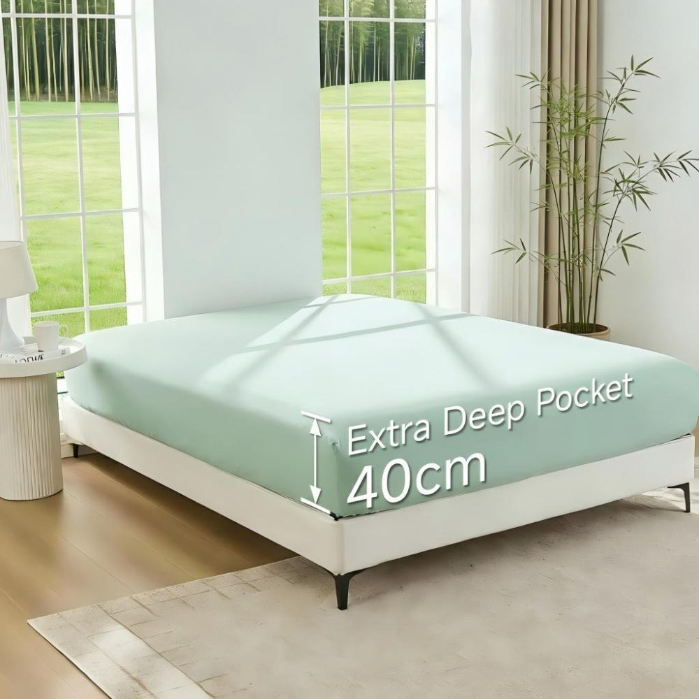 Cooling Bamboo Fitted Sheet – 40cm Deep Pocket for Hot Sleepers – additional product view 11