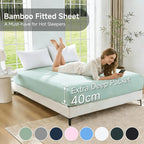 Cooling Bamboo Fitted Sheet – 40cm Deep Pocket for Hot Sleepers – additional product view 18