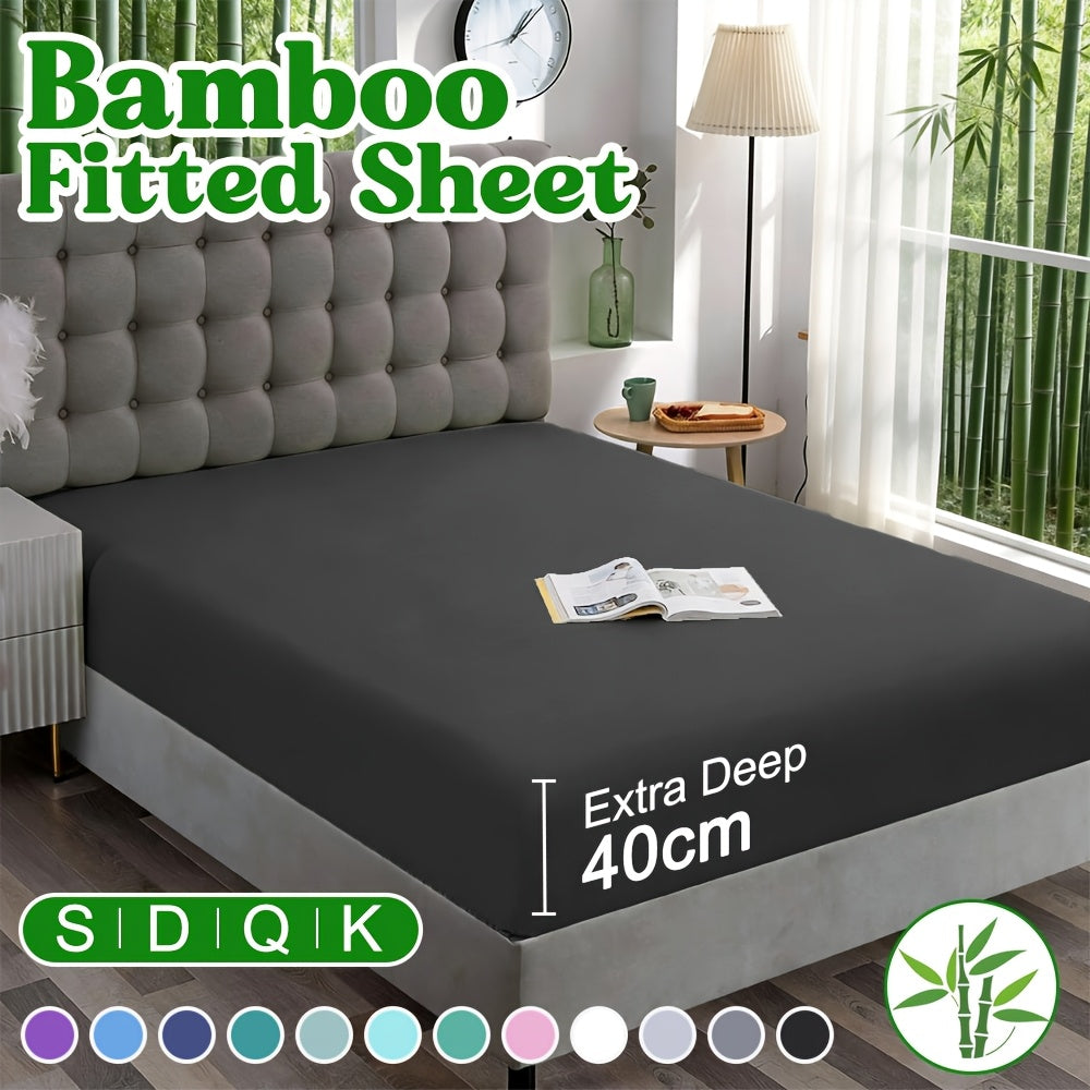 Cooling Bamboo Fitted Sheet – Cooling Bedding, Deep Pocket – additional product view 24