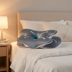 Cooling Memory Foam Contour Pillow - Grey Cover for Side & Back Sleep – additional product view