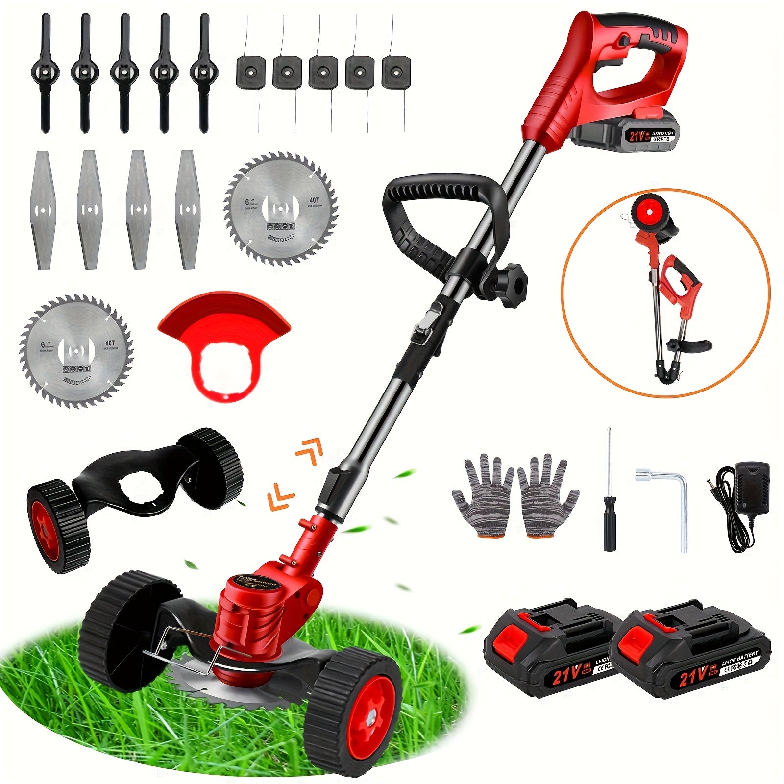 21V Weed Wacker with Three Blade Types detail view 7 for Australian shoppers