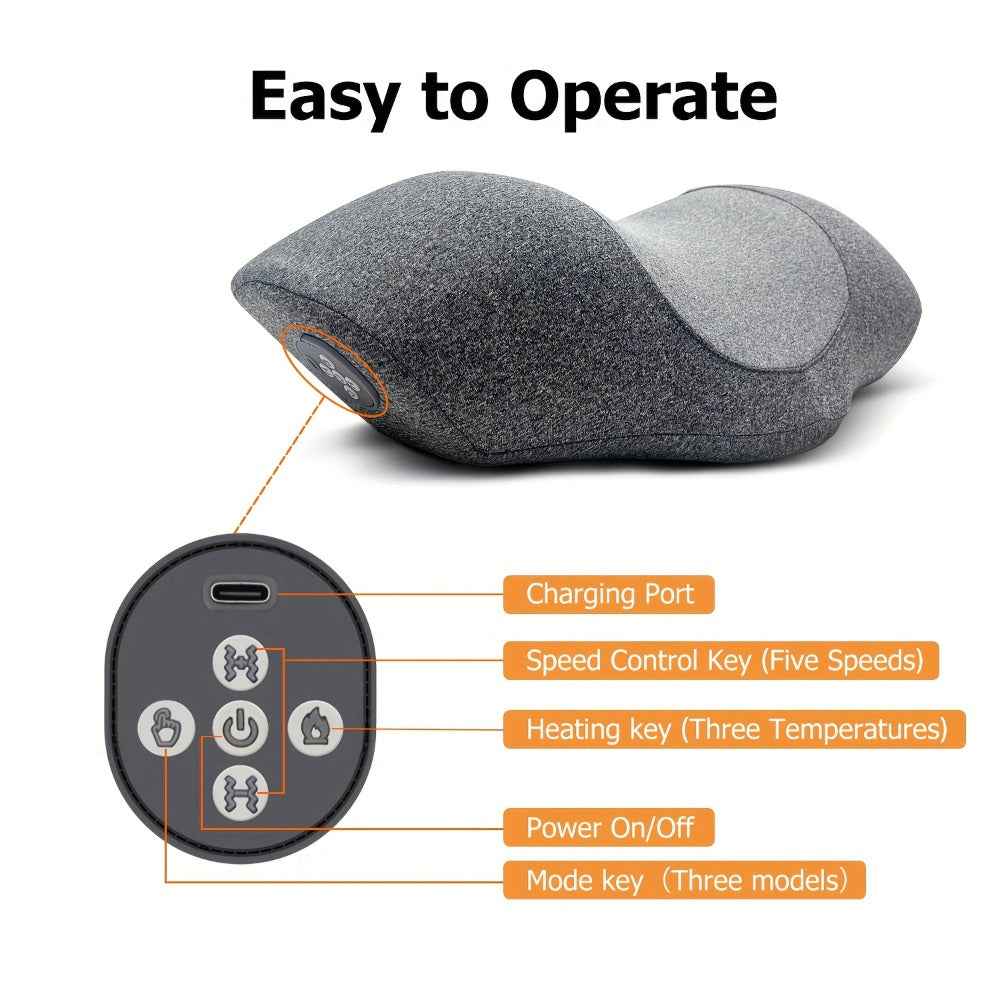 Cordless Heated Back and Neck Massager - home, office and travel – product detail angle