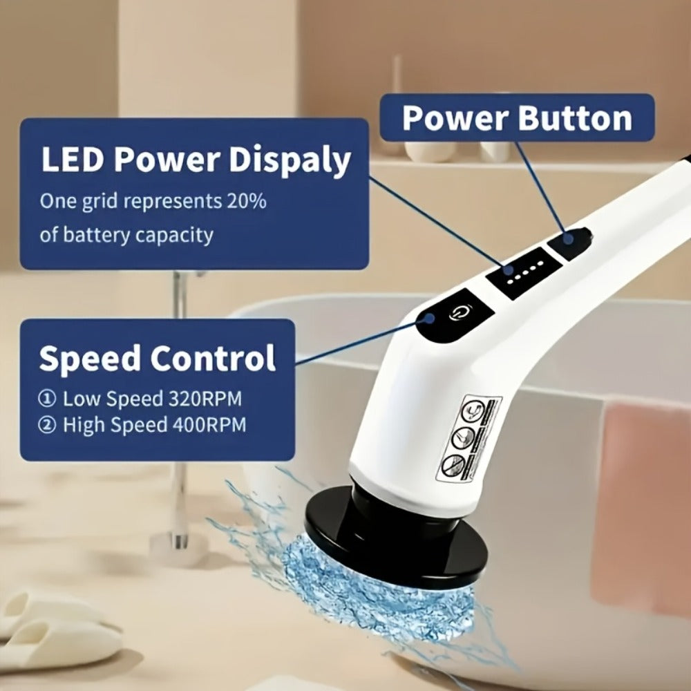 Cordless Household Cleaning Brush Set - for Home Cleaning – product detail angle