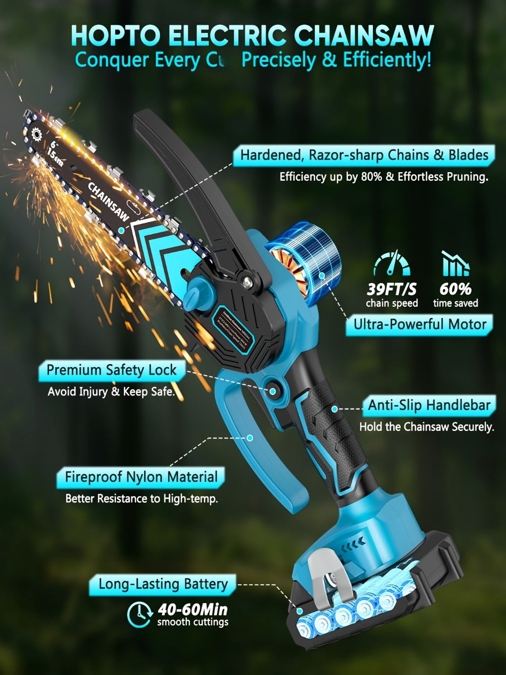 Cordless Mini Chainsaw - Portable for Everyday Use – additional product view 13