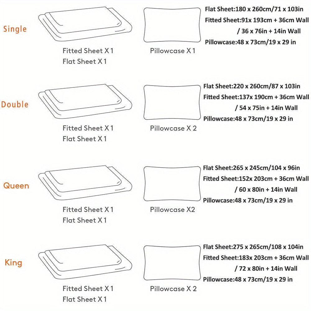 Cotton Bed Sheet Set – 2000TC Deep-Pocket Bedding – design and construction details