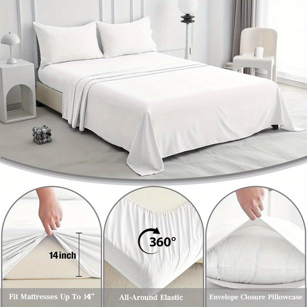 Cotton Bed Sheet Set – 2000TC Deep-Pocket Bedding – additional product view 10