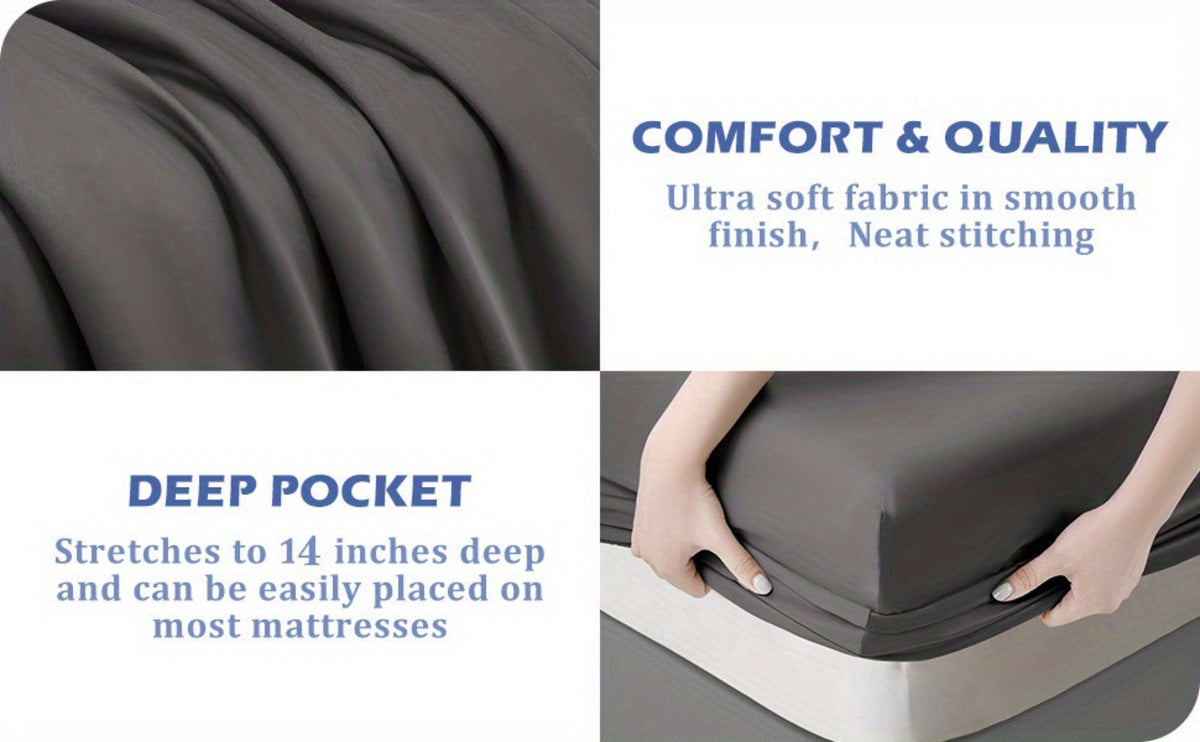 Cotton Bed Sheet Set – 2000TC Deep-Pocket Bedding – additional product view 26