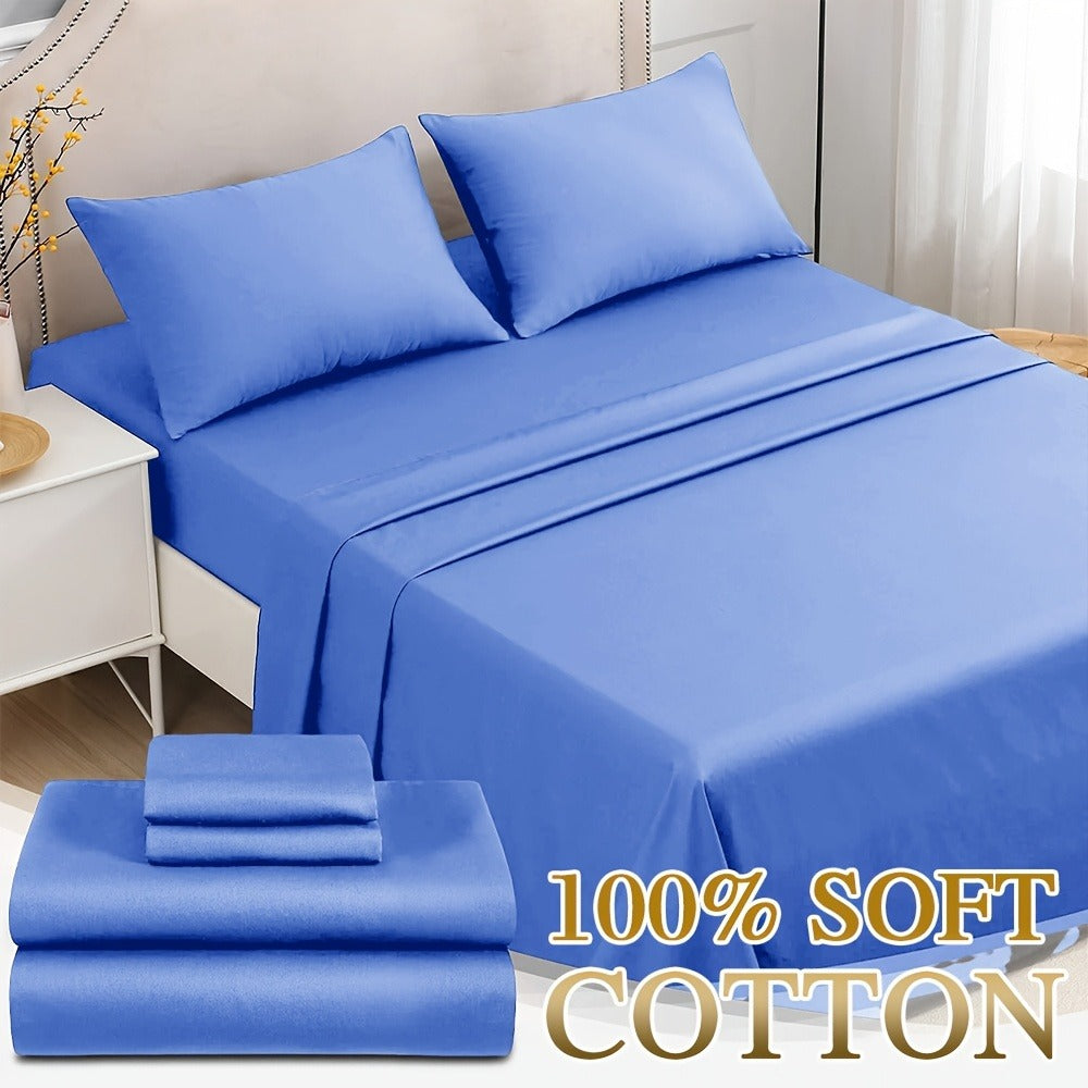 Cotton Bed Sheet Set – 2000TC Deep-Pocket Bedding – close-up product details