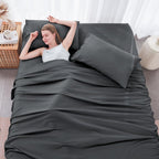 Cotton Bed Sheet Set – Cooling Deep-Pocket Bedding – alternate product view