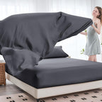 Cotton Bed Sheet Set – Cooling Deep-Pocket Bedding – additional product view 10