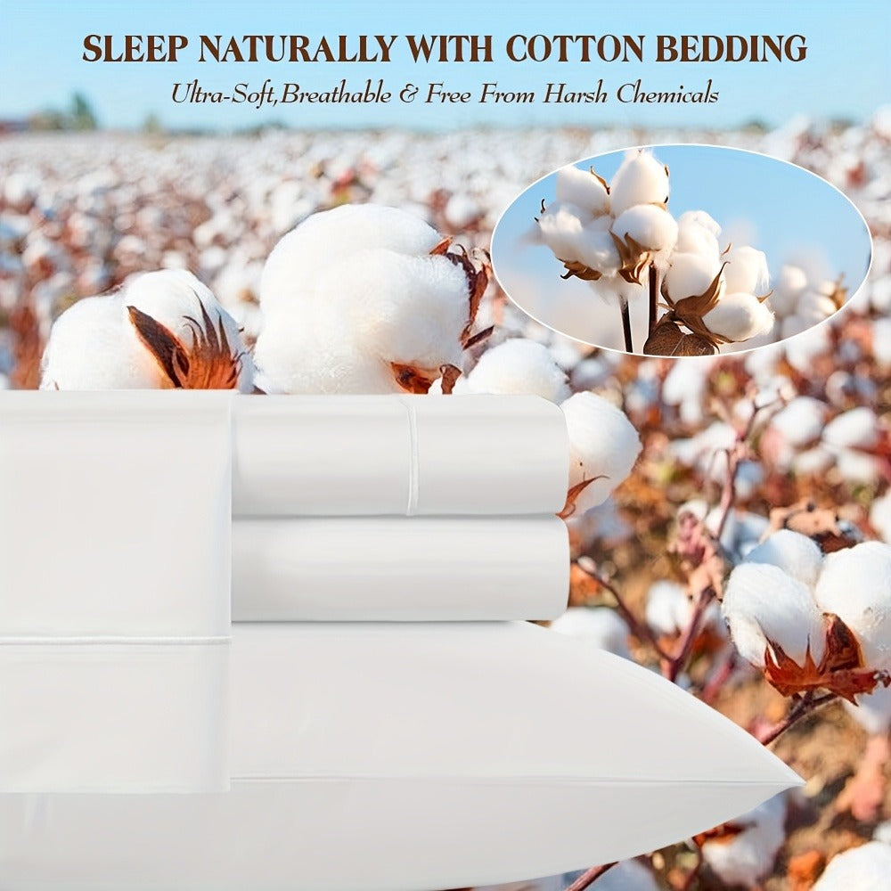Cotton Bed Sheet Set – Cooling Deep-Pocket Bedding – additional product view 54