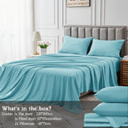 Cotton Bed Sheet Set – Cooling Deep-Pocket Bedding – feature reference