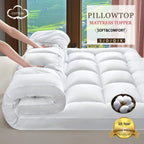 Cotton Mattress Topper – 30cm Fitted Bed Layer – alternate design view