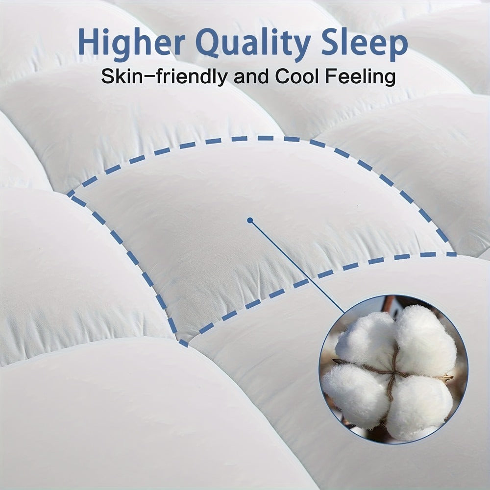 Cotton Mattress Topper – 30cm Fitted Bed Layer – alternate product view