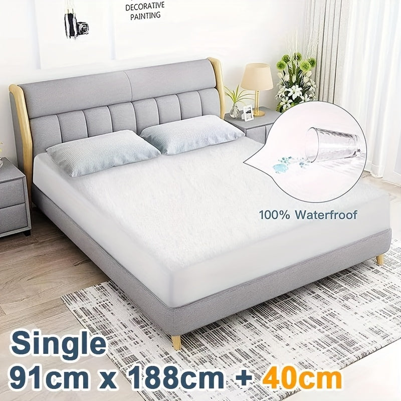 Cotton Waterproof Mattress Protector – Terry Fitted Cover – additional product view 17