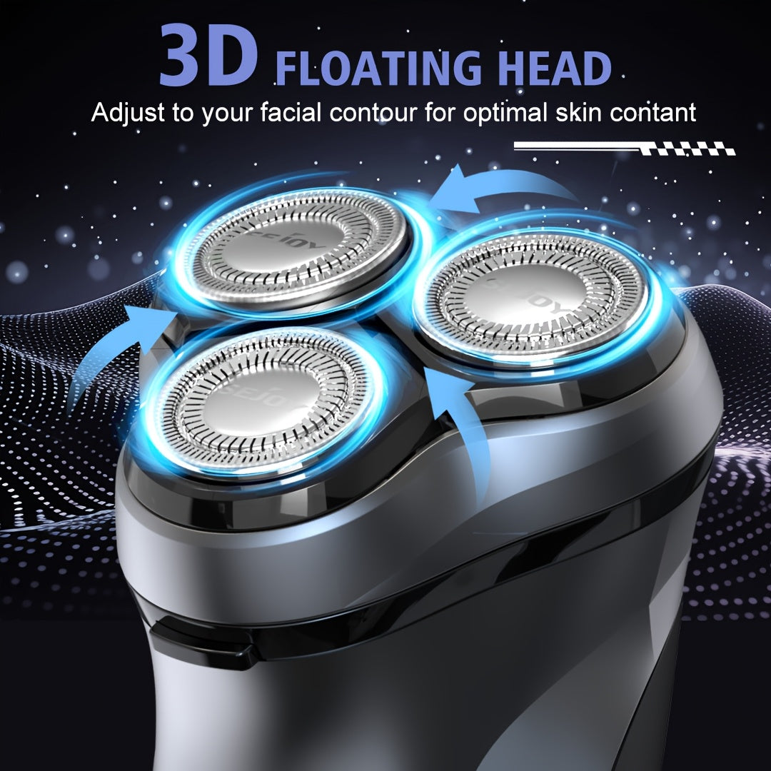 Blade Head Sold Separately Electric Razor for Men, SEJOY Electric Shaver for Men Face, Rechargeable Wet Dry Shaver with Pop Up Trimmer, 1 Hour Fast Charging, 3D Floating Head, LCD Power Indicator