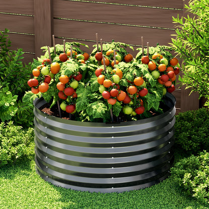Green Fingers Garden Bed 90X45cm Planter Box Raised Container Galvanised Steel