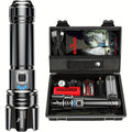 LED Torch Rechargeable Flashlight with High Lumens, Shadowhawk XHP70.2 Super Bright Torch, High Powered Torches, Powerful Handheld Tactical Flashlight for Emergency Camping Hiking Gift