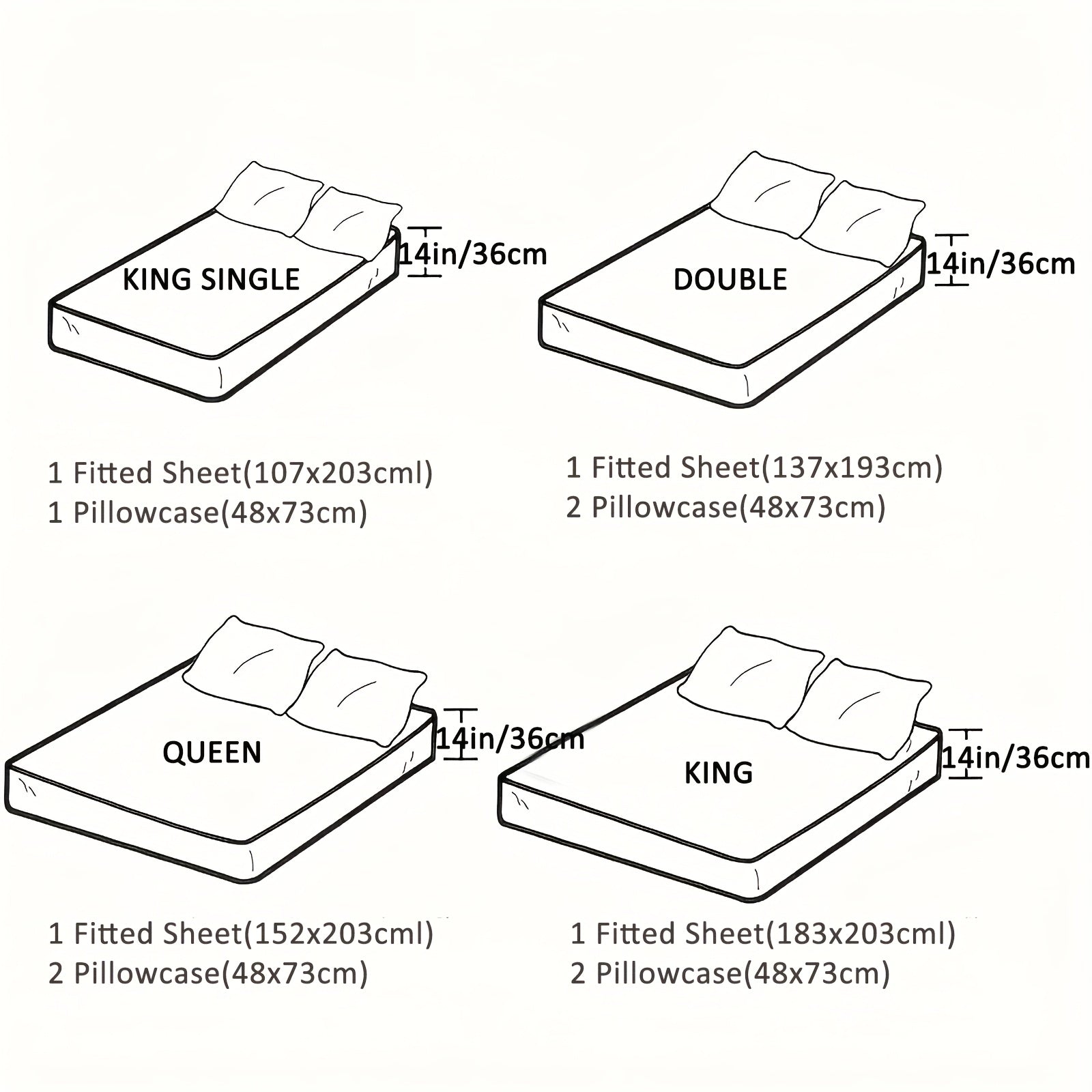 2200TC Warm Fitted Sheet Pillowcases Set - 2/3pcs Ultra Soft, Comfy, Luxurious Egyptian Bed Sheet Set, 36cm Deep Pocket Design, Ideal For Winter Bedroom, Guest Room, Hotel Essentials & Event Gifts