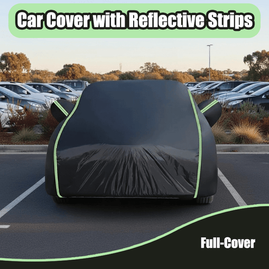 Professional car cover set available in four precise sizes SUV-YL SUV-YXL Sedan-L Sedan-XL, crafted from high-strength 100% polyethylene tarpaulin material offering exceptional sturdiness and durability, complete waterproof protection layer effectively pr