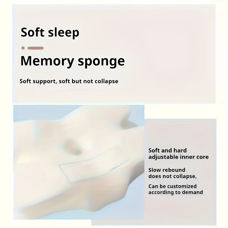 Ergonomic Cervical Pillow - Hypoallergenic, Soft, Orthopedic Neck Support for Side & Back Sleepers, Machine Washable