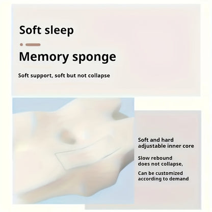 Ergonomic Cervical Pillow - Hypoallergenic, Soft, Orthopedic Neck Support for Side & Back Sleepers, Machine Washable