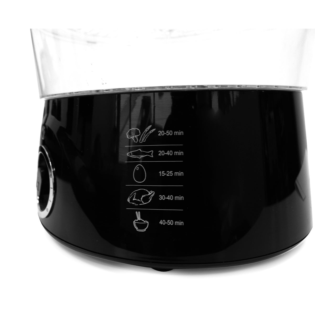 5L Steam Cooker Steamer 2 Tray 400W Power Dial Timer Healthy Stackable