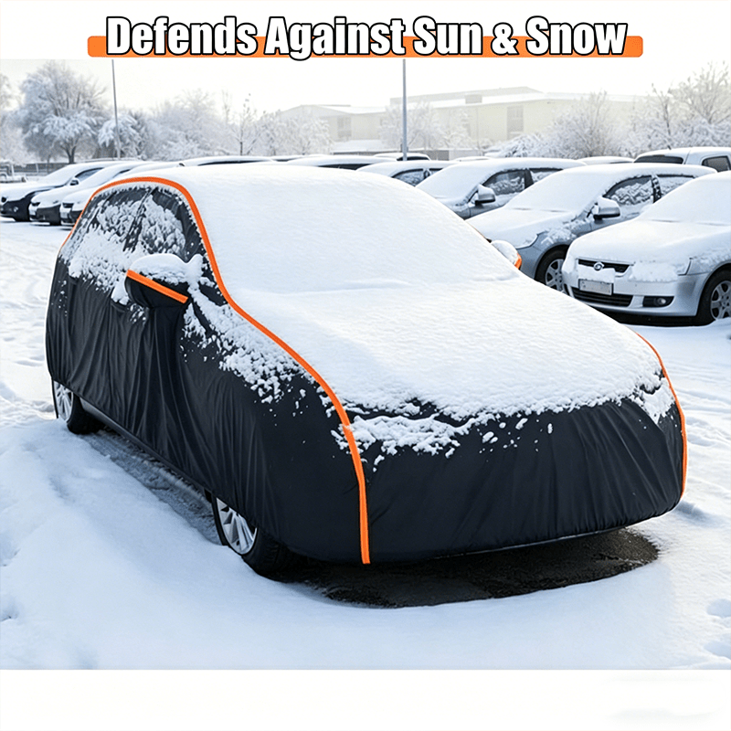 Professional car cover set available in four precise sizes SUV-YL SUV-YXL Sedan-L Sedan-XL, crafted from high-strength 100% polyethylene tarpaulin material offering exceptional sturdiness and durability, complete waterproof protection layer effectively pr