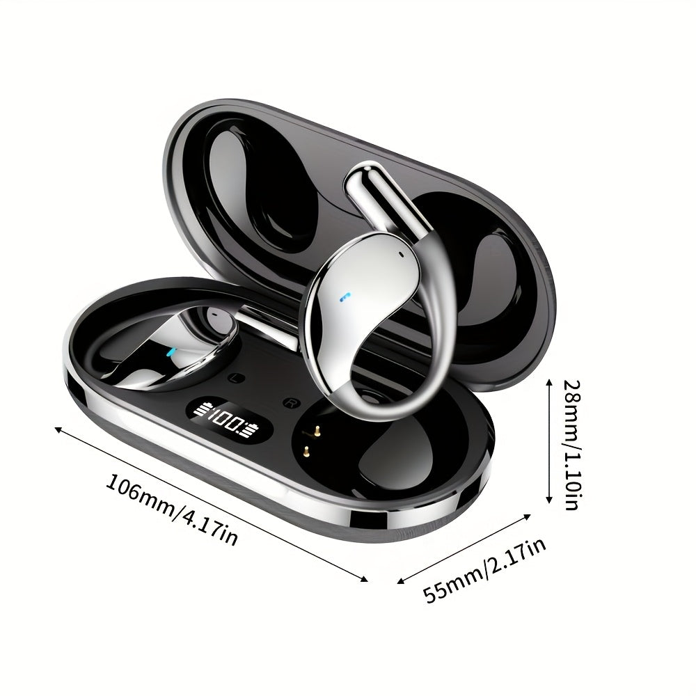 Ai Translation Headset, Bone Conducting Wireless 6.0 Headset, Real-time Translation In 156 Languages, 6 Mics Intelligent Noise Cancellation, Real-time Translation Of Meeting Notes, Touch Control, Deep Bass, HD Voice-Perfect For Running And Exercise
