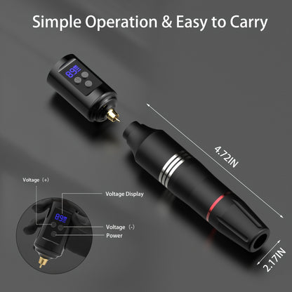 YILONG Wireless Aluminum Alloy Tattoo Gun Kit, Rotary Tattoo Pen Digital Screen, 1500mAh Battery, Portable Tattoo Pen Kit Supply Equipment, Complete Cordless Tattoo Machine Kit for Beginners And Artist