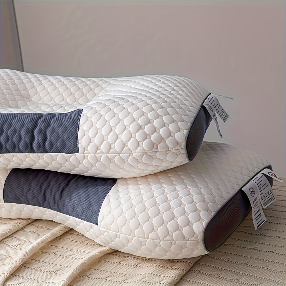 2pcs/4pcs Soft Neck Massage Couple Pillows - Adjustable Profile Support, High Quality Pillow Core, Machine Washable for Sleeping Comfort. Suitable for All Seasons, Applicable for Side Sleepers Back Sleepers