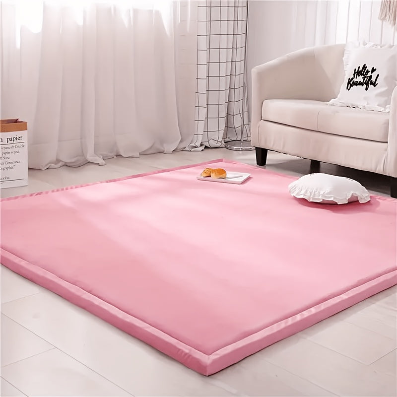 [Japanese crawling mat] 1pc Coral Velvet Memory Foam Tatami Mat - 3cm Thick Non-Slip, Soft Gray Area Mat for Kids Playroom, Nursery, Yoga & Living Room, Large Sizes Available for Christmas and Halloween
