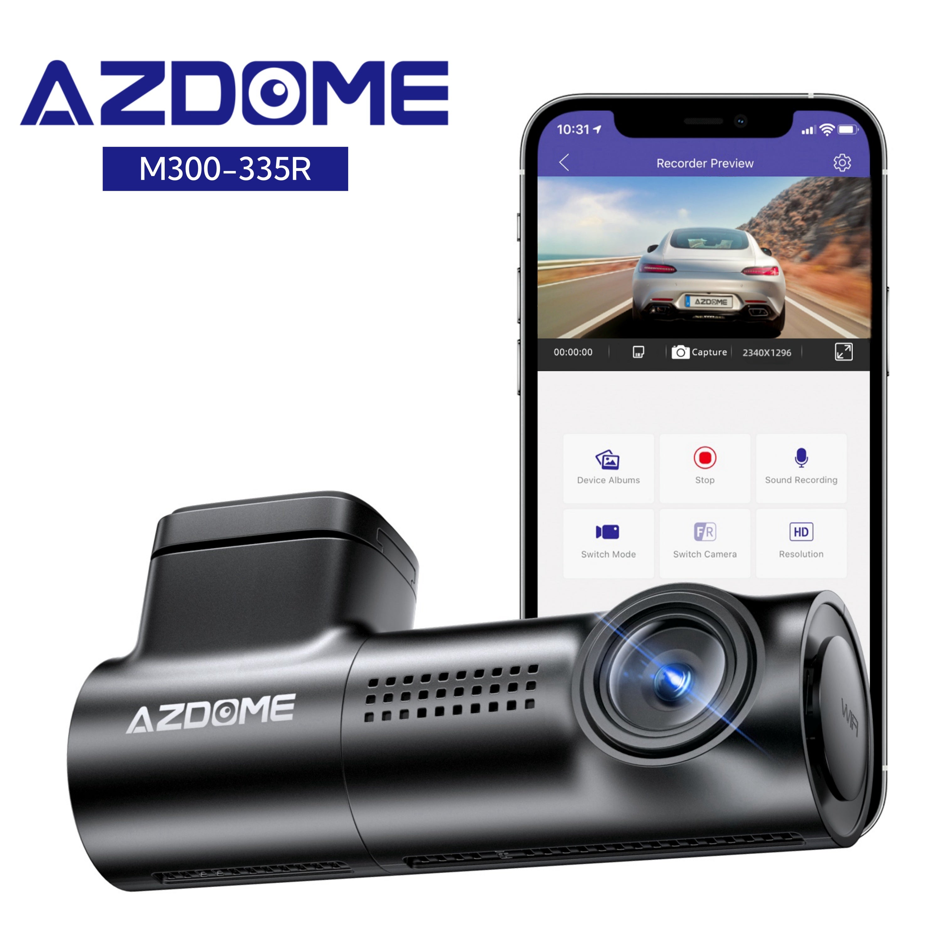 1296P HD Dash Camera for Cars, Dash Cam with WDR Tech, Dash Cam for Cars or Trucks, Ultral Clear Night Vision, Smart English Voice Control, Smart APP Control, G-Sensor, Loop Recording, 24H Parking Mode Car Camera, Simple Installation, Easy to Use, Without