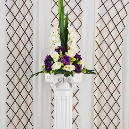 2pcs 88cm Plastic Roman Pillar Greek Column Roman Column Greek Statue, Classic Outdoor Sculpture for Garden, Office Desk Decor, Wedding Party Decoration Ornament, Home Accents