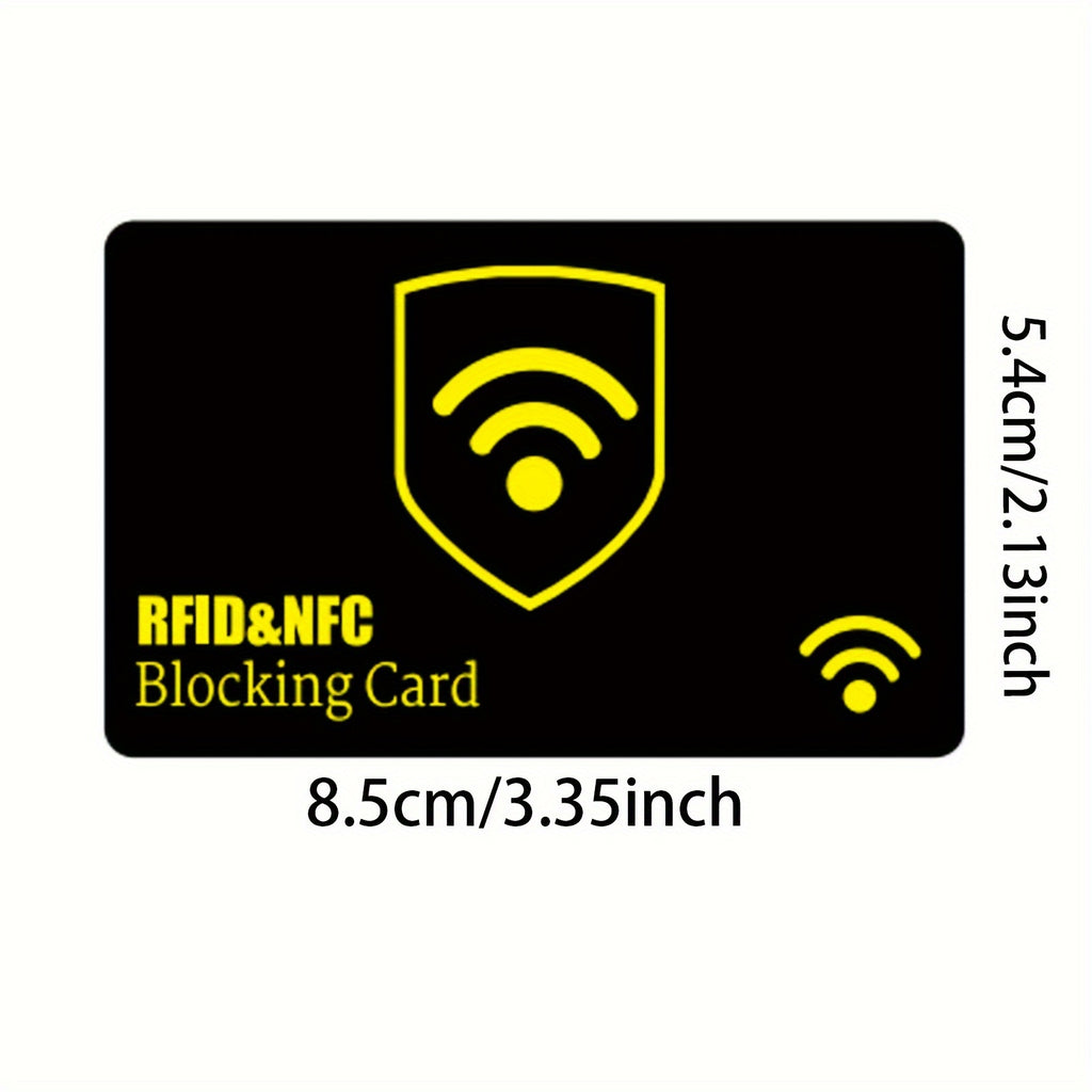 6pcs RFID Blocking Card, Debit Credit Card Protector, Anti-Theft Contactless NFC Blocker, Entire Wallet Protection, Black, Minimalist