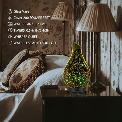 Soundwave Technology Cool Mist Essential Oil Diffuser / 7-Color Night Light & Auto Shut-Off / Aromatherapy Diffuser / 4 Timer Settings / Whisper Quiet Operation / Waterless Shut-Off / Top-Fill for Home, Bedroom, Office