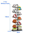 Black Friday Gift Pick Christmas Sports Essential 7 5 Or 3 Tier Basketball Storage Rack High Capacity Ball Organizer Tool Free Click Assembly Reinforced Frame Heavy Duty Support Limited Edition Holiday Box Must