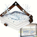 2x3m & 2x4m Clear Heavy Duty Tarpaulin with Metal Grommets, Reinforced Edges & Double-Stitched Seams, Waterproof PVC Tarpaulin Sheet, UV Resistant & Tear Proof for Outdoor Rain Cover, Suitable for Chicken Coop, Chook Pen, Porch Canopy, Garden Plants