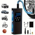 6000mAh Portable Air Compressor Tire Inflator with LCD Display, 11.1V Battery, 4 Inflation Modes & Power Bank for Cars, Motorcycles, Bikes, And Balls - Rechargeable, Lightweight, And Versatile Air Pump, Air Pump for Car Tires