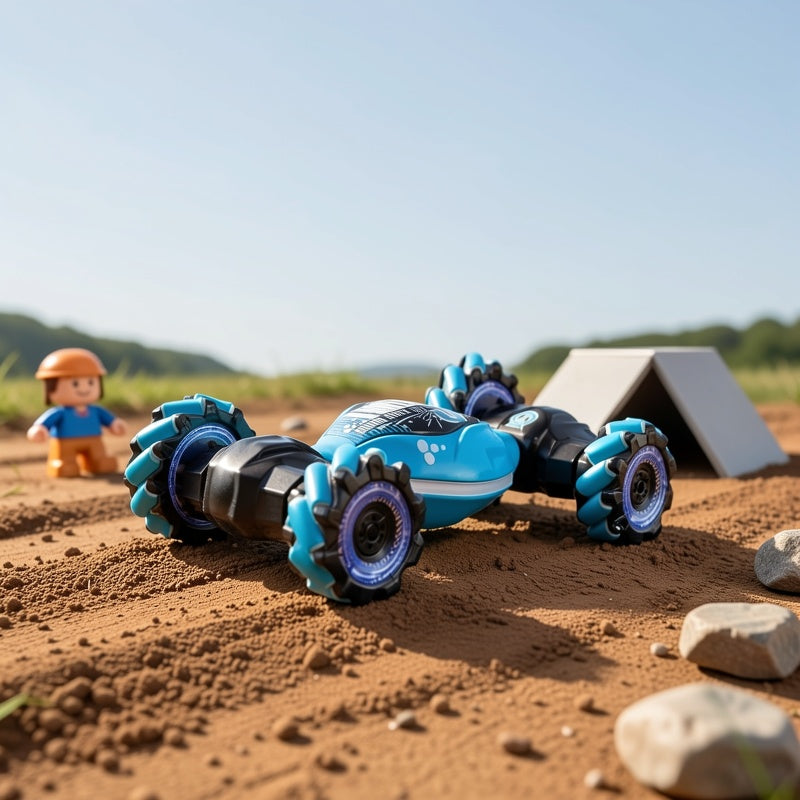Hand Motion Controlled RC Stunt Car - 1:18 Scale All-Terrain Monster Truck, 360° Flips & Gravity Sensing, with & LED Stunt Dance, Ready-To-Play Gift for Kids Ages