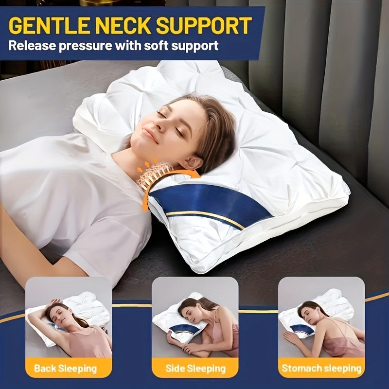 [Luxury Hotel Pillow] 2pcs Luxury 5-Star Hotel Quality Pillow | 800g Weight, 48x74cm, Machine Washable, Non-Collapse High Pillow Core, Deep Sleep, All Seasons
